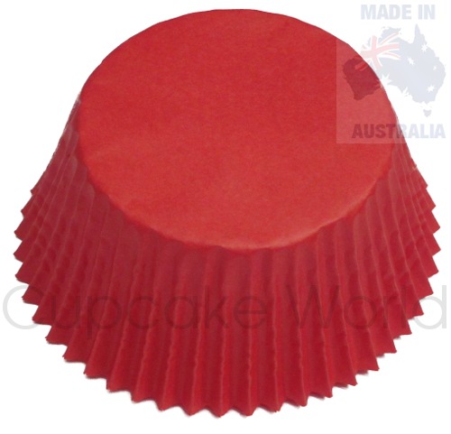 500PC BRIGHT RED PAPER MUFFIN / CUPCAKE CASES PATTY CUPS